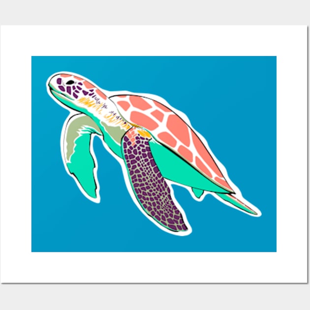 Sea Turtle Wall Art by sarahburnsstudio